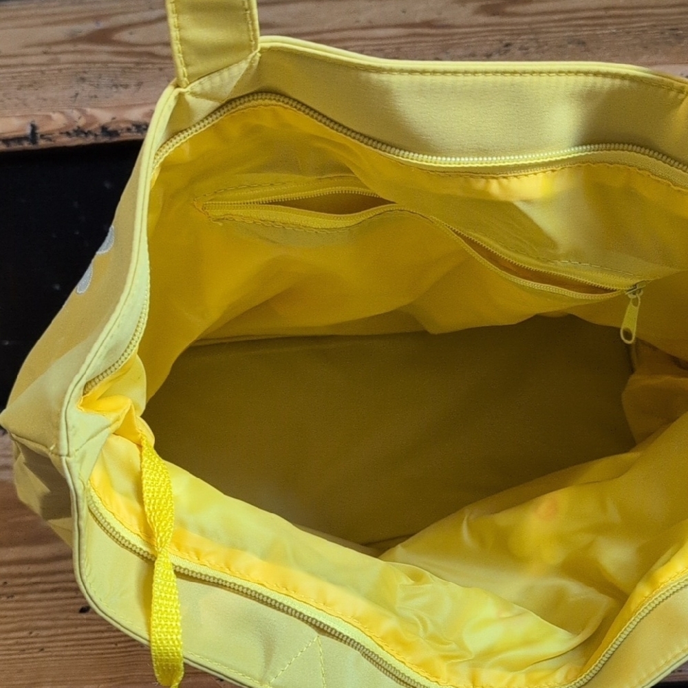 Yellow Daisy Tote Bag with Coin Pouch - Picture 10 of 11